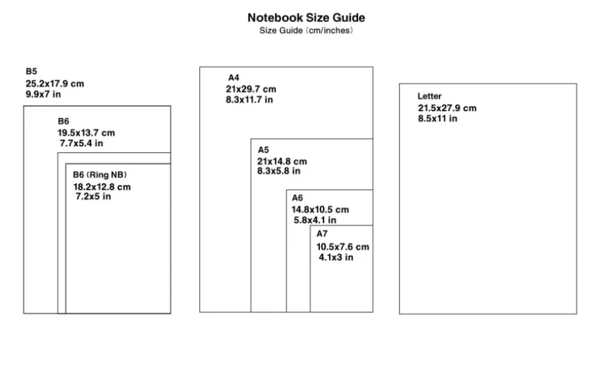 5 Pack B5 Lined Notebook