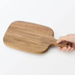 Acacia Double-Sided Cutting Board with Handle - Small