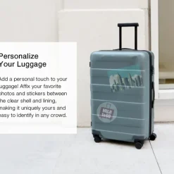 Adjustable Handle Hard Shell Suitcase 75L - Translucent | Check-In