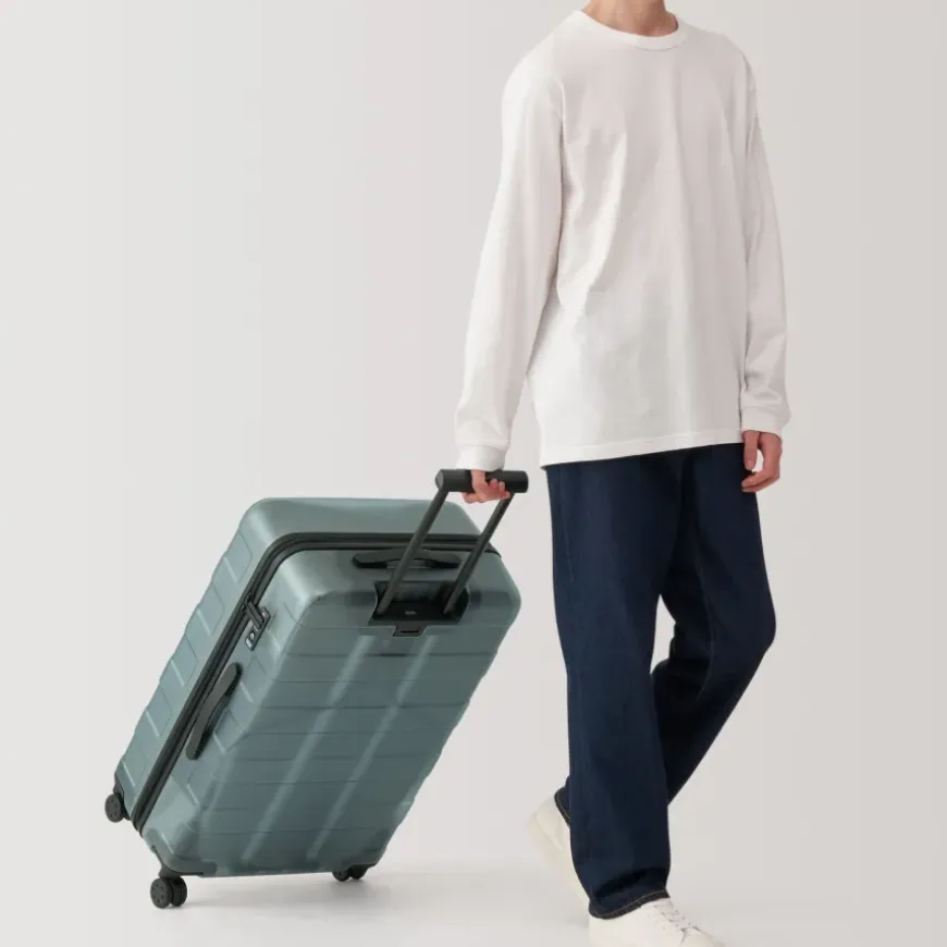 Adjustable Handle Hard Shell Suitcase 75L - Translucent | Check-In