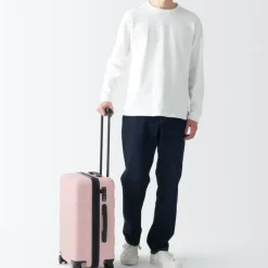 Adjustable Handle Hard Shell Suitcase 36L - Light Pink | Carry-On