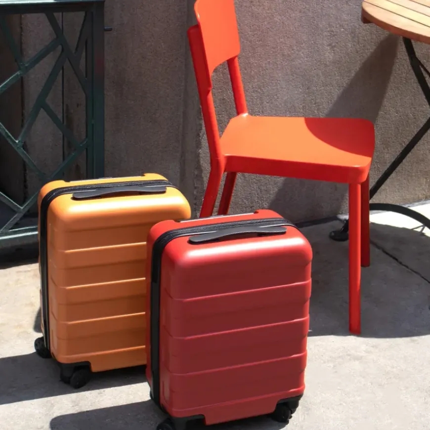 Adjustable Handle Hard Shell Suitcase 36L - Red | Carry-On