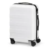 Adjustable Handle Hard Shell Suitcase 36L - White | Carry-On