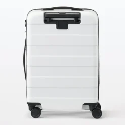 Adjustable Handle Hard Shell Suitcase 36L - White | Carry-On
