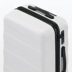 Adjustable Handle Hard Shell Suitcase 36L - White | Carry-On