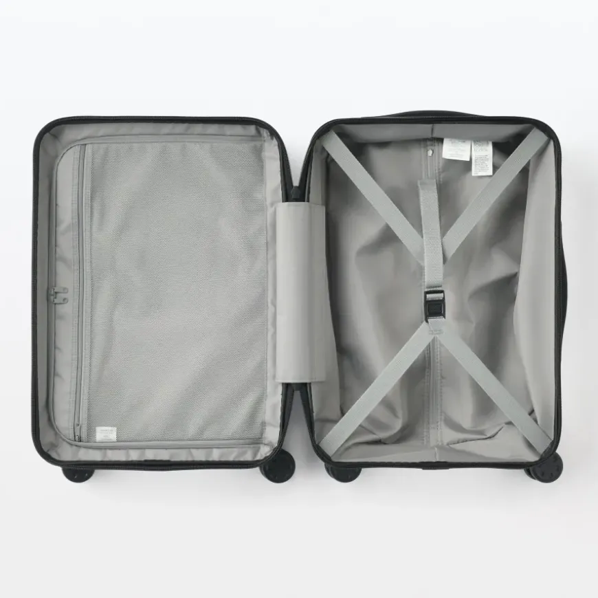 Adjustable Handle Hard Shell Suitcase 36L - White | Carry-On