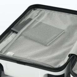Adjustable Handle Hard Shell Suitcase 36L - White | Carry-On