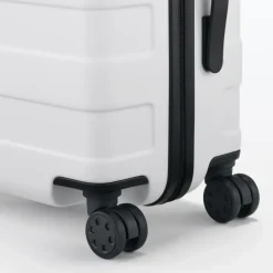 Adjustable Handle Hard Shell Suitcase 36L - White | Carry-On