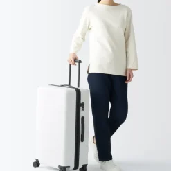 Adjustable Handle Hard Shell Suitcase 75L - White | Check-In