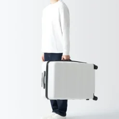 Adjustable Handle Hard Shell Suitcase 75L - White | Check-In