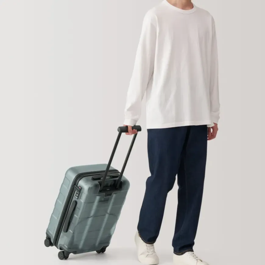 Adjustable Handle Hard Shell Suitcase 36L - Translucent | Carry-On