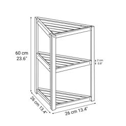 Bamboo Corner Rack 3 Tiers