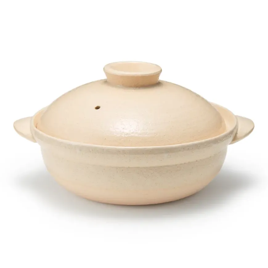 Banko Ware Ceramic Large Pot - Transparent Glaze 2.5 Qt