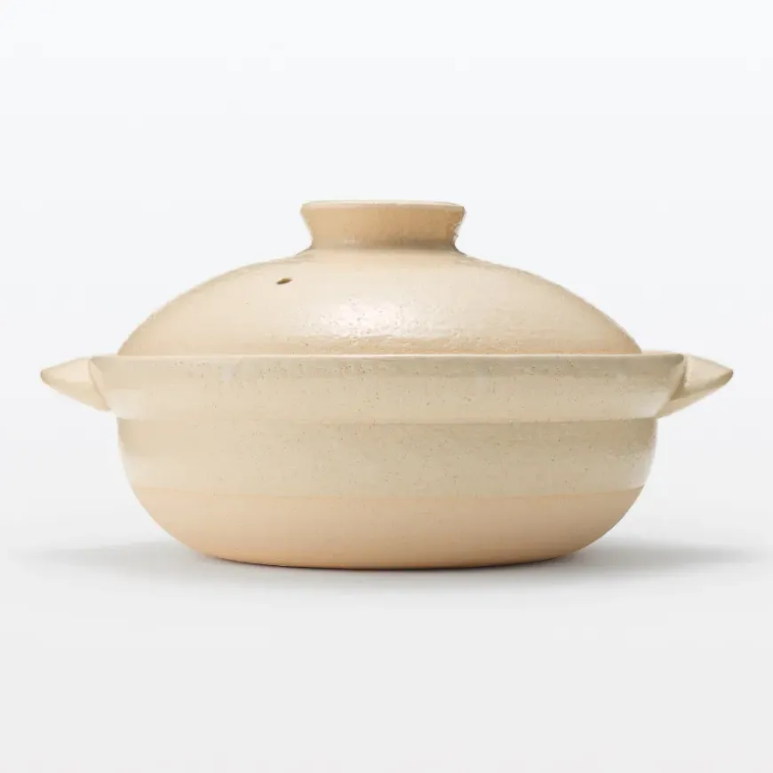 Banko Ware Ceramic Large Pot - Transparent Glaze 2.5 Qt