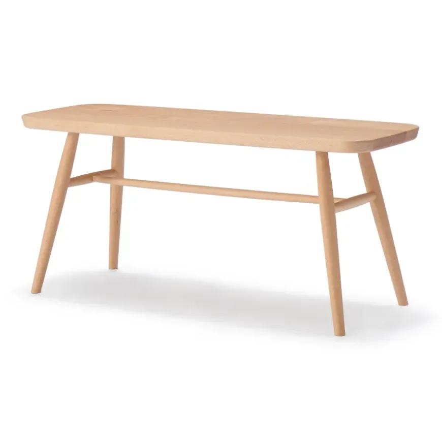 Beech Wood Bench with Round Legs