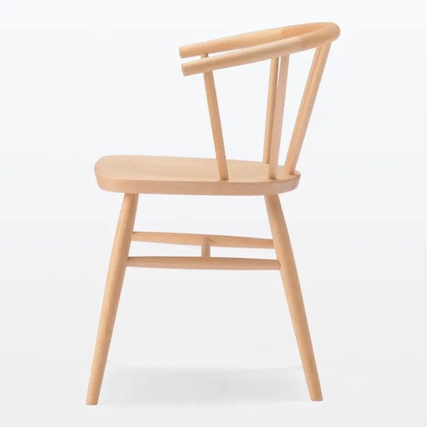 Beech Wood Chair with Round Legs