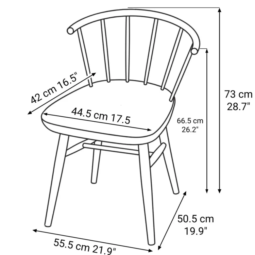 Beech Wood Chair with Round Legs