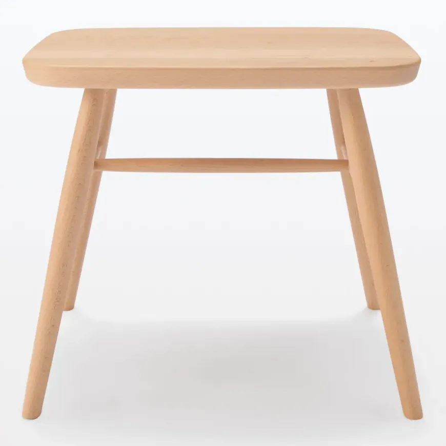 Beech Wood Stool with Round Legs
