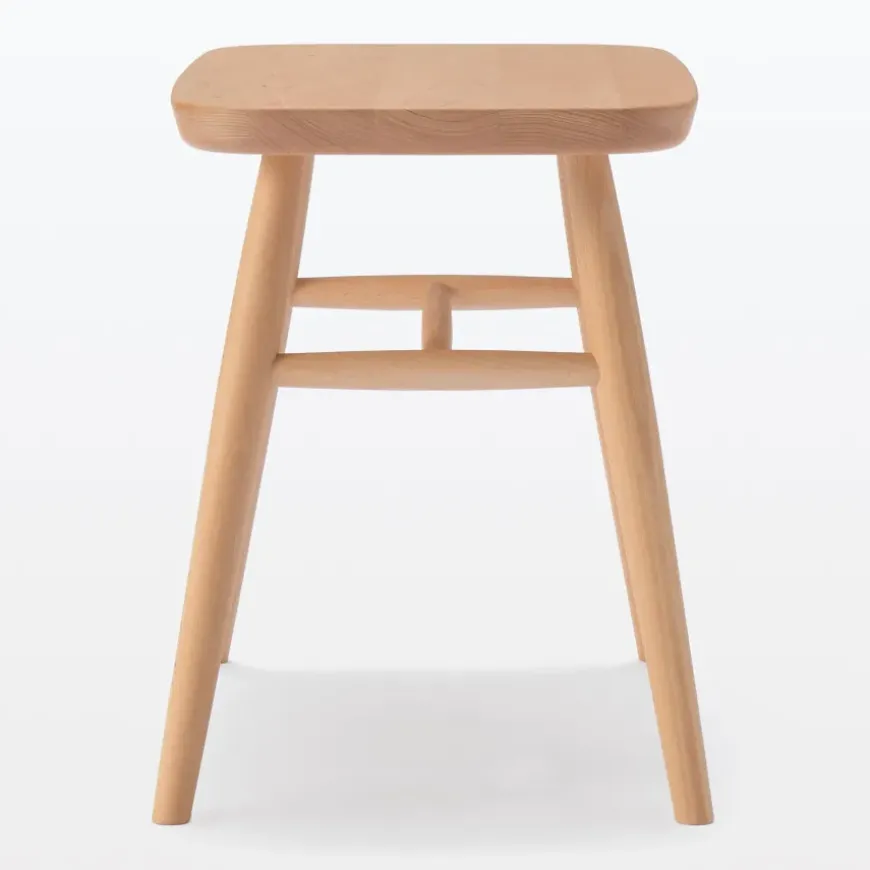 Beech Wood Stool with Round Legs