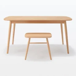 Beech Wood Stool with Round Legs