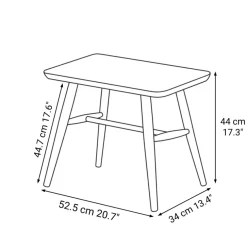 Beech Wood Stool with Round Legs
