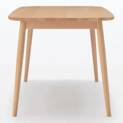 Beech Wood Table with Round Legs - W 59.1