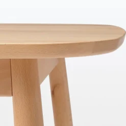Beech Wood Table with Round Legs - W 59.1