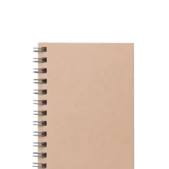 Beige Double Ring Lined Notebook