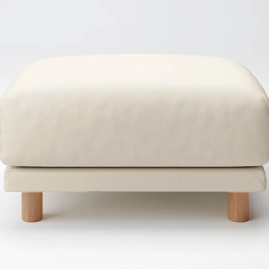 Cotton Canvas Cover for Urethane Pocket Coil Sofa - Ottoman (Ottoman Sold Separately)