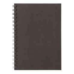 Dark Gray Double Ring Lined Notebook