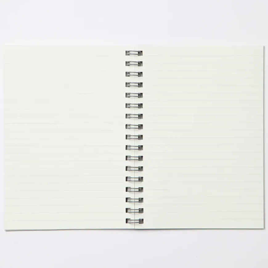 Dark Gray Double Ring Lined Notebook