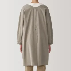 Easy Fit Long Sleeve Apron - Dark Beige