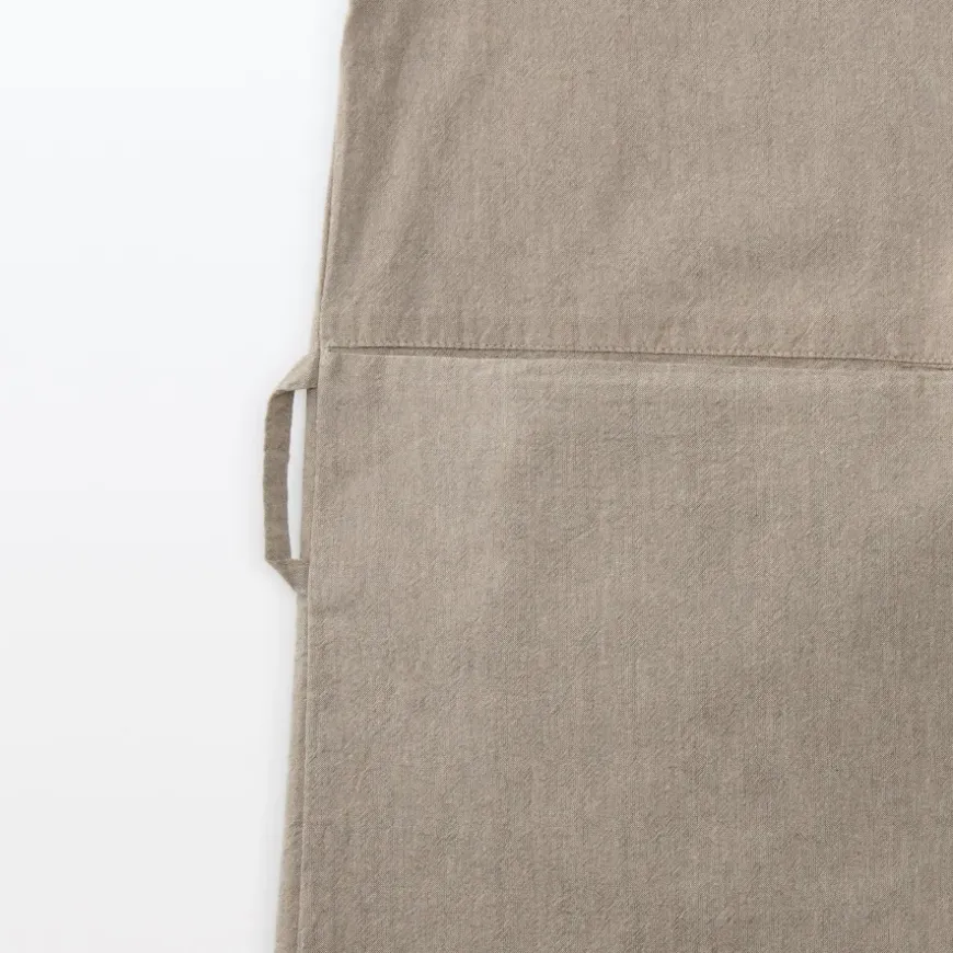 Easy Fit Long Sleeve Apron - Dark Beige