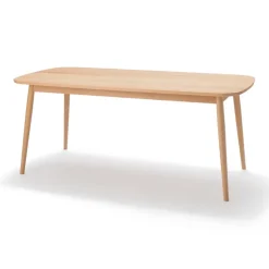 [HD] Beech Wood Table with Round Legs - W 70.9"