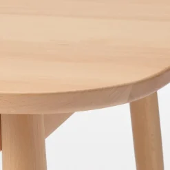 [HD] Beech Wood Table with Round Legs - W 70.9