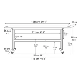[HD] Living Dining Table 3 - Walnut