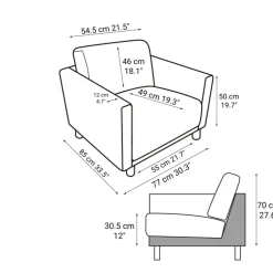 [HD] Urethane Pocket Coil Sofa 1 Seater (Cover Sold Separately)