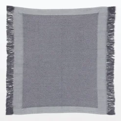 Indian Cotton Multipurpose Cloth with Fringes - Charcoal Gray