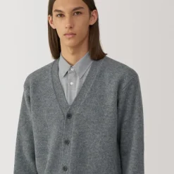 Labo Men's Milled Wool V Neck Cardigan