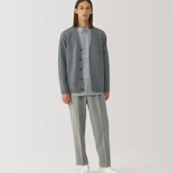 Labo Men's Milled Wool V Neck Cardigan