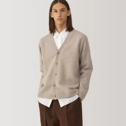 Labo Men's Milled Wool V Neck Cardigan