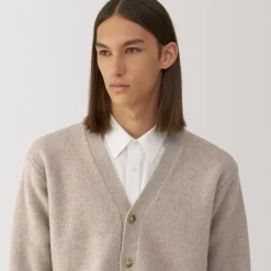 Labo Men's Milled Wool V Neck Cardigan