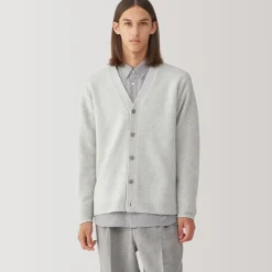 Labo Men's Milled Wool V Neck Cardigan