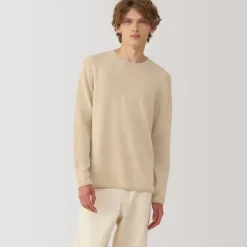 Labo Men's Natural Cashmere Crew Neck Sweater