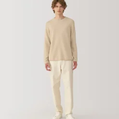 Labo Men's Natural Cashmere Crew Neck Sweater