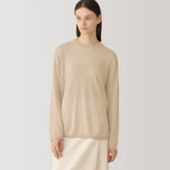 Labo Women's Natural Cashmere Crew Neck Sweater