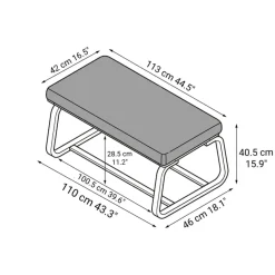 Living Dining Bench 1 - Oak (Cover Sold Separately)