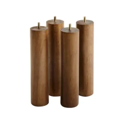 M8 Wooden Legs for Bed & Sofa - 10.2 Inch - Brown