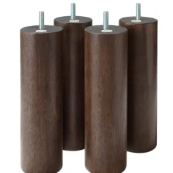 M8 Wooden Legs for Bed & Sofa - 7.9 Inch - Brown