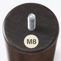 M8 Wooden Legs for Bed & Sofa - 7.9 Inch - Brown